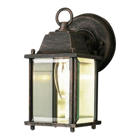 TRANS GLOBE One Light Swedish Iron Clear Beveled Glass Wall Lantern 40455 SWI